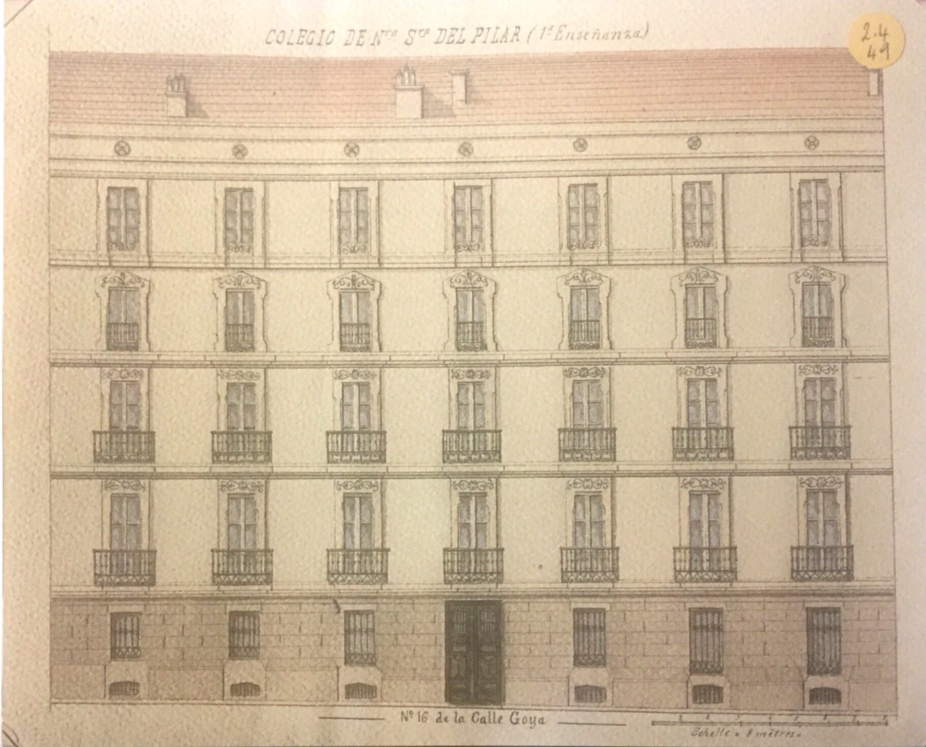 Fachada del edificio de la calle Goya 16.