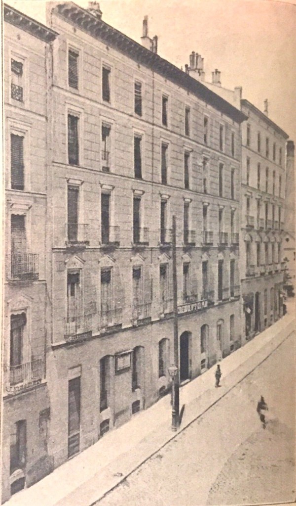 Fachada del edificio de Claudio Coello 41. Circa 1912.