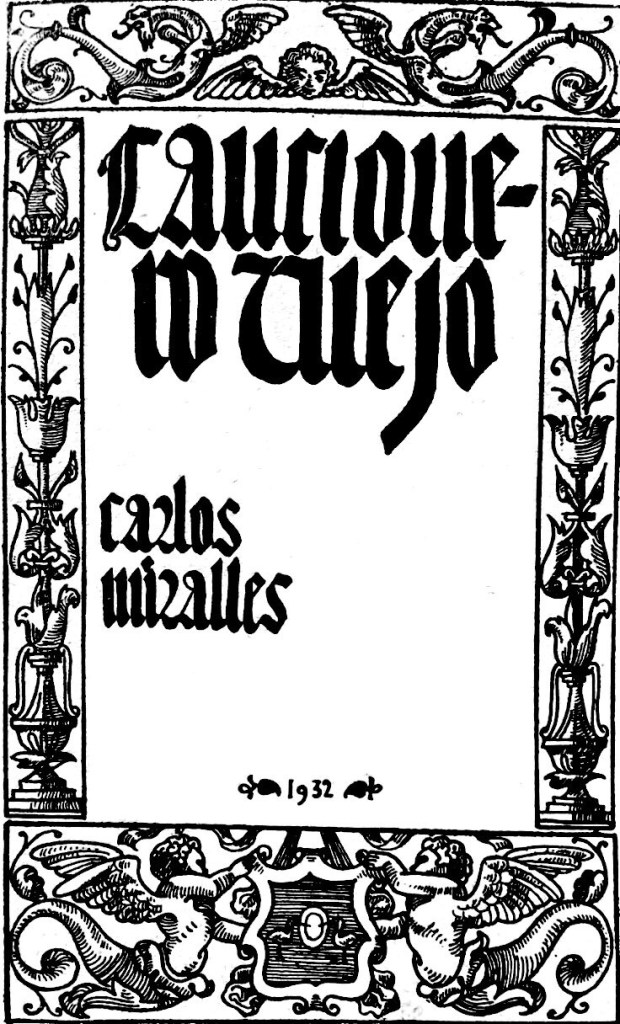 Portada de “Cancionero Viejo” de Carlos Miralles.