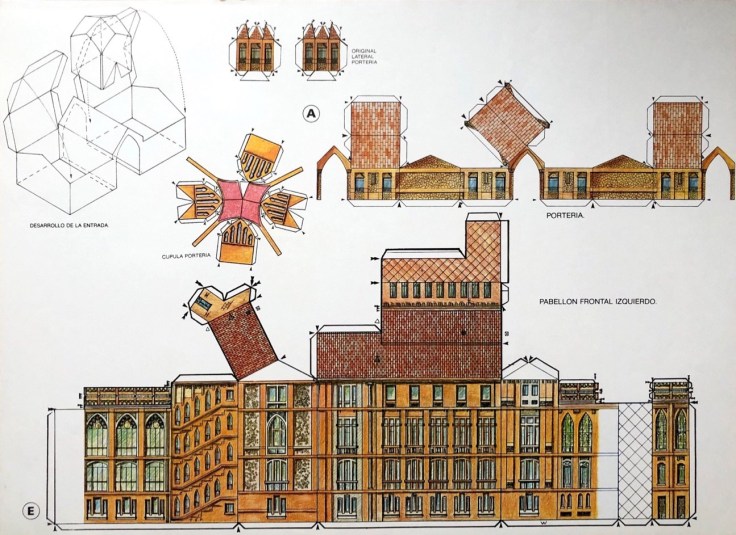 Maqueta del colegio (Portería y Pabellón Frontal Izquierdo). Colección privada del autor.
