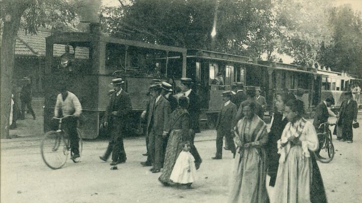 El tranvía de El Pardo hacia 1910.