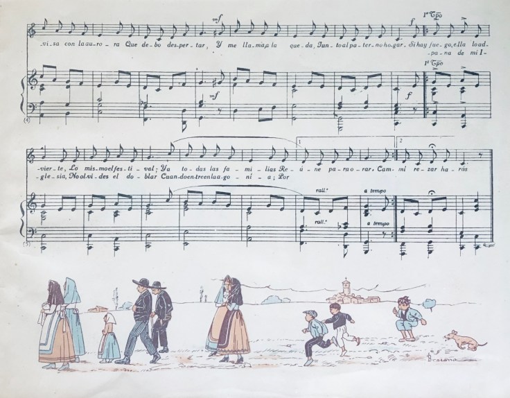 Partitura de La Campana. “Mis Primeras Canciones”.