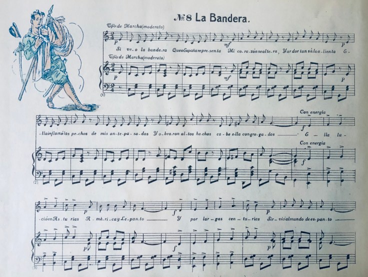 Partitura de La Bandera. “Mis Primeras Canciones”.