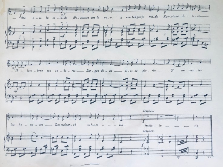 Partitura de La Bandera. “Mis Primeras Canciones”.