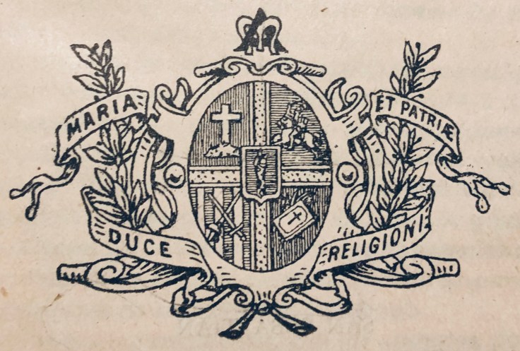 Escudo del colegio marianista de San Sebastián. 1920.