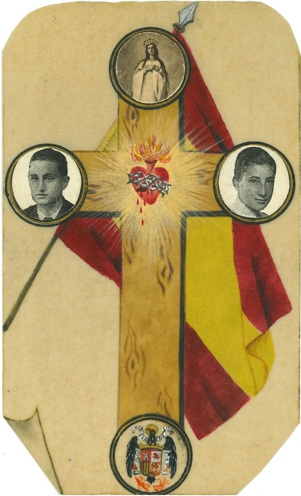 Recordatorio de los hermanos Jaime (izquierda) y Paquito (derecha) Carcer Ruano. Gentileza de la familia Carcer.