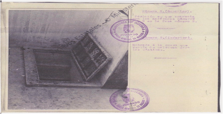 Entrada a uno de los calabozos en la calle San Julián donde eran encerradas las víctimas del túnel de la muerte.