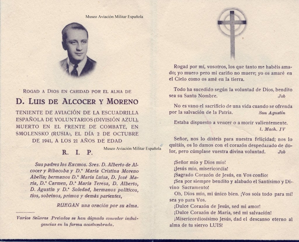 Recordatorio de D. Luis Alcocer y Moreno.