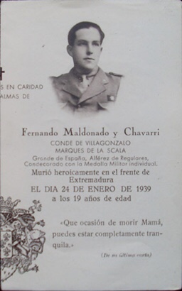 Recordatorio Fernando Maldonado Chávarri.
