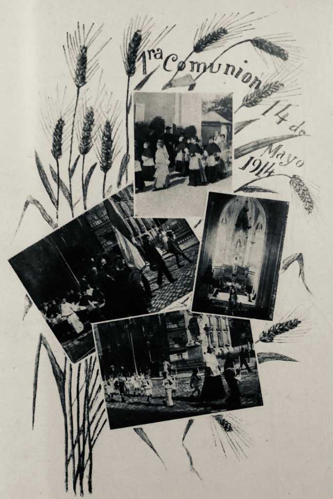 Primeras comuniones en 1914.