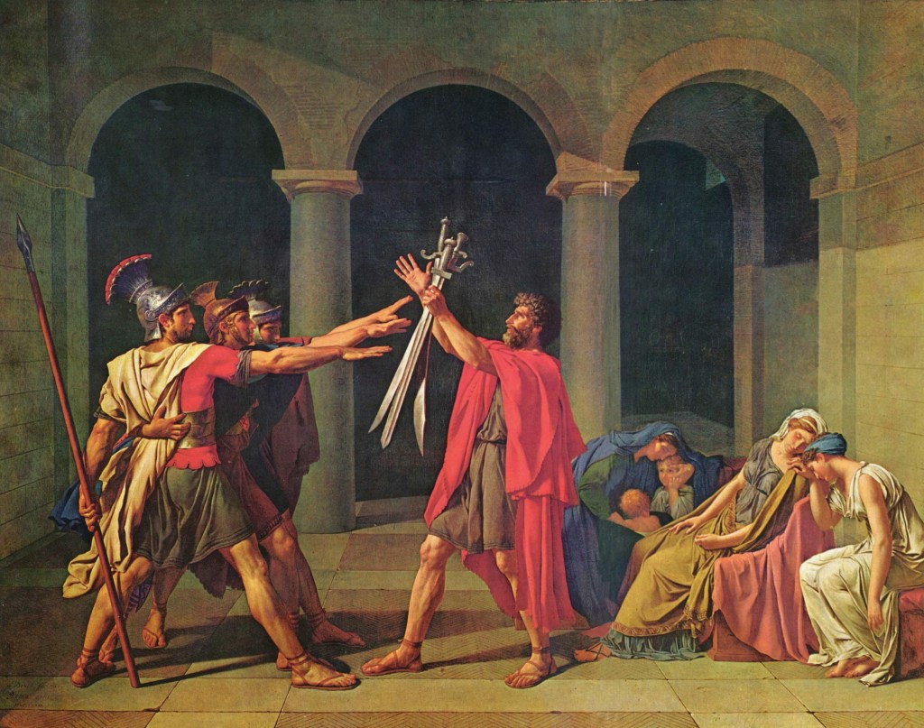 Juramento de los Horacios cuadro de Jacques-Louis David.