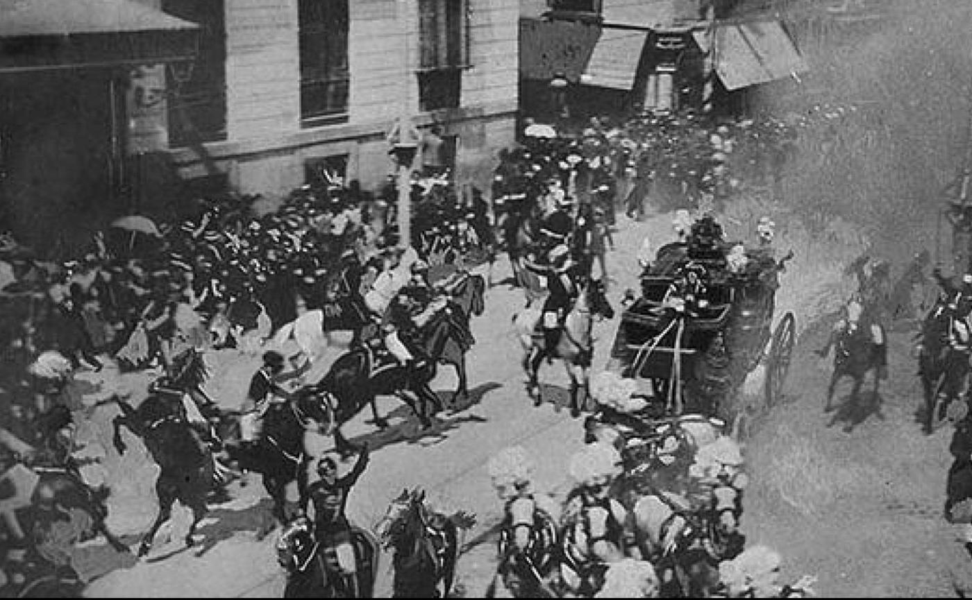 Atentado contra Alfonso XIII en Madrid.